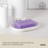 Umbra Touch Soap Dish for Bathroom – Modern Oval Shape for Sink – Durable and Easy to Clean, White(White)