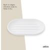 Umbra Touch Soap Dish for Bathroom – Modern Oval Shape for Sink – Durable and Easy to Clean, White(White)