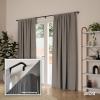 Umbra Twilight Curtain Rod Set – Wrap Around Design Ideal for Blackout or Room Darkening Panels, 28 to 48 Inches, Nickel(Black)