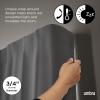 Umbra Twilight Curtain Rod Set – Wrap Around Design Ideal for Blackout or Room Darkening Panels, 28 to 48 Inches, Nickel(Gold)