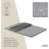Umbra UDRY Rack and Microfiber Dish Drying Mat-Space-Saving Lightweight Design Folds Up for Easy Storage, Mini, Charcoal(Charcoal)
