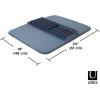 Umbra UDRY Rack and Microfiber Dish Drying Mat-Space-Saving Lightweight Design Folds Up for Easy Storage, Mini, Charcoal(Denim)