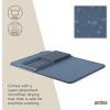 Umbra UDRY Rack and Microfiber Dish Drying Mat-Space-Saving Lightweight Design Folds Up for Easy Storage, Mini, Charcoal(Slate Blue)