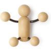 Umbra Woody Wall Hook,Black/Natural(Black/Natural)