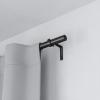 Umbra Zen Modern 1-Inch Curtain Rod, Includes 2 Matching Finials, Brackets & Hardware, 32 to 128-Inch, 42″-120″, Black(32″-128″ Inch)