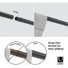 Umbra Zen Modern 1-Inch Curtain Rod, Includes 2 Matching Finials, Brackets & Hardware, 32 to 128-Inch, 42″-120″, Black(32″-128″ Inch)