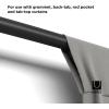 Umbra Zen Modern 1-Inch Curtain Rod, Includes 2 Matching Finials, Brackets & Hardware, 32 to 128-Inch, 42″-120″, Black(32″-128″ Inch)
