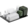Peggy Kitchen Drawer Cupboard Organizer Tray – Adjustable Storage System For Food Containers, Cookware, Serveware, Utensils and More, Large, Grey(Grey)