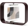 Umbra Bellwood 4×6 Desk Picture Frame – Double Sided Rotating Wooden Photo Frame with 360-Degree Pivot, Tabletop Display for Portrait or Landscape Photos – Black(Aged Walnut)