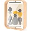 Umbra Bellwood 4×6 Desk Picture Frame – Double Sided Rotating Wooden Photo Frame with 360-Degree Pivot, Tabletop Display for Portrait or Landscape Photos – Black(Natural)