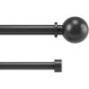 Umbra Bolas Double Curtain Rod, Nickel(Black)