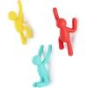 Umbra Buddy Wall Hooks – Decorative Wall Mounted Coat Hooks for Hanging Coats, Scarves, Bags, Purses, Backpacks, Towels and More, Set of 3, White(Red/Blue/Yellow)