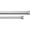Umbra Cappa, 1-1/4” Front and ¾” Back Double Drapery Rod for Windows – 72 to 144” Double Drapery Rod, Nickel(36 to 72-Inches)