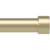 Umbra Cappa Modern 1″ Curtain Rod, Includes 2 Matching Finials, Brackets & Hardware, Brass(Gold)
