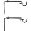 Umbra Curtain Rod Bracket – Adjustable Wall Bracket for Drapery Rod, Set of 2, Black(Black)