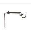 Umbra Curtain Rod Bracket – Adjustable Wall Bracket for Drapery Rod, Set of 2, Black(Bronze)