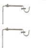 Umbra Curtain Rod Bracket – Adjustable Wall Bracket for Drapery Rod, Set of 2, Black(Nickel)