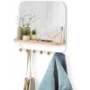 Umbra Estique Entryway Organizer Storage Solution with Mirror, Shelf and Hooks for Keys, Mail, Glasses, Wallet, Purse, Hat, and More, White