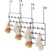 Umbra Estique Over The Door Coat Rack & Multi-Use Organizer, for Coats, Bags, Hats & More, White/Natural(Black/Walnut)