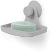 Umbra Flex Soap Dish with Patented Gel-Lock Technology Suction Cup, White(Grey)