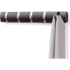 Umbra Flip Wall-Mounted Coat Rack with 3 Hooks – Modern, Space-Saving Storage for Hats, Jackets, Bags, Entryway, Mudroom, Closet, Bathroom, Bedroom – Natural/Nickel(Espresso/Nickel)