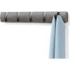 Umbra Flip Wall-Mounted Coat Rack with 3 Hooks – Modern, Space-Saving Storage for Hats, Jackets, Bags, Entryway, Mudroom, Closet, Bathroom, Bedroom – Natural/Nickel(Grey/Pewter)
