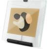 Umbra Flute 5×7 Floating Picture Frame – Modern Glass Photo Frame with Ribbed Backing and Integrated Easel, Tabletop Display for Photos or Artwork – Chrome(Black)