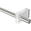 Umbra Flute Curtain Rod 1″ Diameter, Adjustable 42″–120″, Nickel – Modern Telescoping Window Rod Set with Decorative Wall Brackets & Easy Installation Hardware(Nickel)