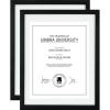 Umbra Frame for Displaying Documents, Diploma, Certificate, Photo or Artwork, 11 x 14 (floats 8-1/2 x 11), Black, 2 Count(11″ x 14″)