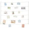 Umbra Hangup Display-DIY Frames Collage Set Includes Picture Wire Twine Cords, Wall Mounts and Clothespin Clips for Hanging Photos, Prints and Artwork, 32 x 40, White