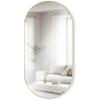 Umbra Hubba Pill Wall Mirror – Full Length Mirror with Slim Brass Frame, Modern Elongated Oval Design for Bedroom, Living Room & Entryway(Gold)