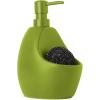 Umbra Joey, Matte Ceramic Liquid Soap Dispenser with Sponge Caddy, Ideal for Kitchen or Bathroom Use, Charcoal(Avocado)