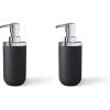 Umbra Junip Modern Resin Soap Pump, Chrome/Black (Pack of 2)