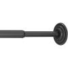 Umbra, Nickel Coretto 1/2-Inch Tension Drapery Rod for Window, 36 to 54-Inch, 244773-410-REM(Black)