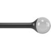 Umbra Orba Modern 1 Curtain Rod, Includes 2 Matching Finials, Brackets & Hardware, 36 to 72-Inch, Matte Black(Black)