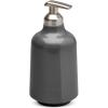 Umbra Step 13 oz (384 ml) Liquid Soap Pump Dispenser, Also Works with Hand Sanitizer, Easy to Refill, White(Charcoal)