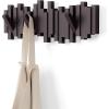 image:imageUmbra Sticks WallMounted Coat Rack Rail Hook with 8 Retractable Pegs  Modern SpaceSaving Storage Organizer WhiteEspresso
