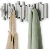 image:imageUmbra Sticks WallMounted Coat Rack Rail Hook with 8 Retractable Pegs  Modern SpaceSaving Storage Organizer WhiteGray