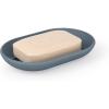 Umbra Touch Soap Dish for Bathroom – Modern Oval Shape for Sink – Durable and Easy to Clean, White(Slate Blue)