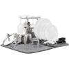Umbra UDRY Rack and Microfiber Dish Drying Mat-Space-Saving Lightweight Design Folds Up for Easy Storage, Mini, Charcoal(Gray)