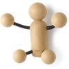 Umbra Woody Wall Hook,Black/Natural(Black/Natural)