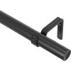 Umbra Zen Modern 1-Inch Curtain Rod, Includes 2 Matching Finials, Brackets & Hardware, 32 to 128-Inch, 42″-120″, Black(32″-128″ Inch)