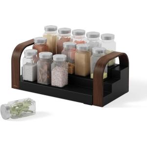 Umbra Bellwood Three-Tier Spice Shelf, Natural/White(Black/Walnut)