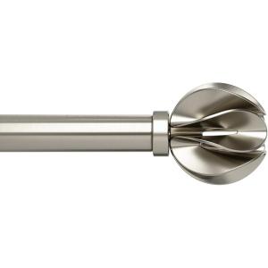 Umbra Blossom Curtain Rod for Windows, Adjustable 42″ to 120″, Nickel