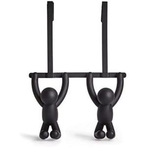Umbra Buddy Space-Saving Over The Cabinet Storage Hooks, Kitchen and Bathroom Organizer, Set of 2, White, 2 Count(Black)