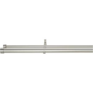 Umbra Cappa, 1-1/4” Front and ¾” Back Double Drapery Rod for Windows – 72 to 144” Double Drapery Rod, Nickel(72 to 144-Inches)