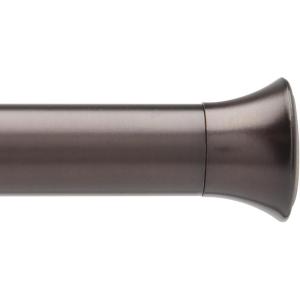 Umbra Chroma Tension Rod for Window, Adjustable 54″ to 90″, Black(Auburn Bronze)