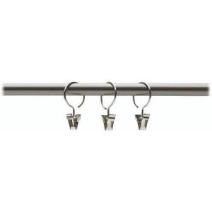 Umbra Clip 1-Inch Drapery Ring, Set of 10, Nickel(Nickel)
