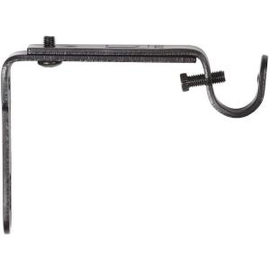 Umbra Curtain Rod Bracket – Adjustable Wall Bracket for Drapery Rod, Set of 2, Black(Black Rem)