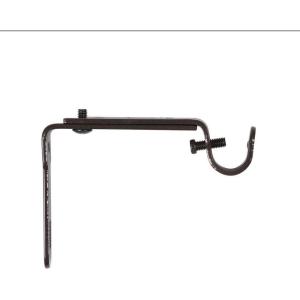 Umbra Curtain Rod Bracket – Adjustable Wall Bracket for Drapery Rod, Set of 2, Black(Bronze)